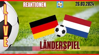 LIVE  Länderspiel Deutschland vs Niederlande  Reaktionen [upl. by Adnalohs161]