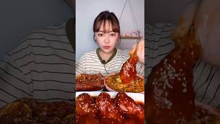 먹방 먹는 소리 Spicy Red Chicken Noodles Eating asmr mukbang eating 319 [upl. by Erehs]