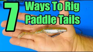 7 Ways To Rig Paddle Tail Soft Plastic Lures For Fishing [upl. by Urbannai]