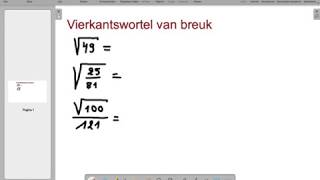 Bewerkingen met breuken vierkantswortel van een breuk [upl. by Sennahoj]