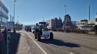 Sternfahrt Bauernprotest Füllinsdorf Baselland Schweiz 3 Februar 2024 Teil 2 [upl. by Ytnom]