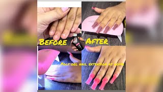 Poly gel nail extensions at home 🏡 it’s very easy trick 💅polygelnailsdesigns viralvideo nailart [upl. by Swane]