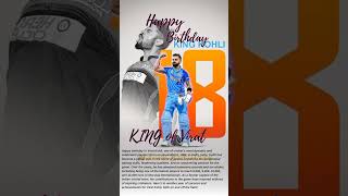 happy Birthday king of Virat Kohli 🏆shortsfeed youtube [upl. by Enelak986]