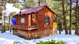 I BUILT A WOODEN HOUSE IN THE DESERTED FOREST FOR 10000 DOLLARS IN 365 DAYS [upl. by Elie]