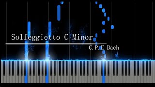 Solfeggietto C Minor C P E Bach  Piano Tutorial [upl. by Hsevahb90]