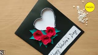 How to make Handmade Rose day card  Valentines Day Greeting Card  Valentine week special [upl. by Eisej356]