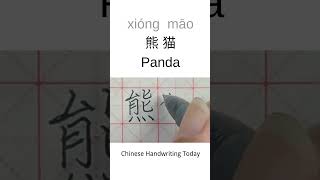 How to Write Panda in Chinese Character  Amazing Chinese Calligraphy  Satisfying Handwriting [upl. by Fern768]