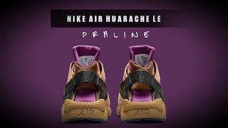 PRALINE 2021 Nike Air Huarache LE DETAILED LOOK  RELEASE DATE [upl. by Chilcote]