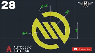 Autocad 2d Practice Drawing 28  AutoCAD tutorial for beginners akd autocad design [upl. by Leamsi96]