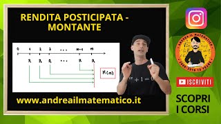 RENDITE POSTICIPATE  Calcolo del montante  Matematica Finanziaria [upl. by Ahsiuqel439]