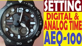 Setting Casio AEQ100W manual for use [upl. by Ettennad60]