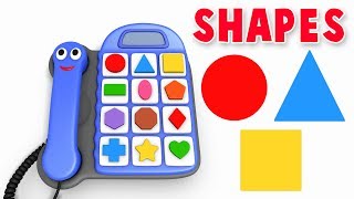 Learn Shapes with Toy Phone  Shapes amp Colors Collection for Children [upl. by Haye]