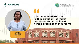 Uma  Director  Cognizant  IIM Lucknow Alumni Speaks  Imarticus Learning Reviews  Success Story [upl. by Sine]