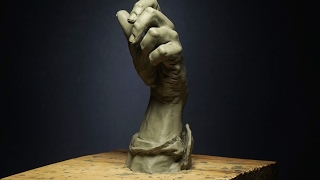 sculpting a hand in clay [upl. by Ainesy]