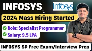 Infosys Mass Hiring 2024  Role Specialist Programmer  Salary 95 LPA  Infosys Off Campus Drive [upl. by Winters617]