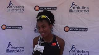 Aiyanna Stiverne interview at 2023 Victoria Track Classic [upl. by Norma432]