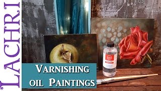 How I varnish oil paintings w Lachri [upl. by Ahcas876]