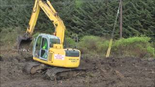 New Holland Kobelco 135 zero tail swing excavator [upl. by Ahseat867]