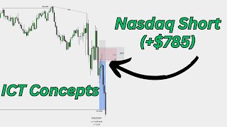 Shorting NQ At Market Open Using ICT Concepts 785 [upl. by Nicoli207]