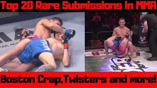 Top 20 Rare Submissions in MMA [upl. by Gamaliel]