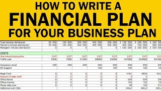 How to Write a Financial Plan for Your Business Plan in 2024 [upl. by Otrebogad]