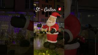 St Gallen Switzerland  Walking Tour in St Gallen Night view 🇨🇭 Switzerland [upl. by Meeharbi]