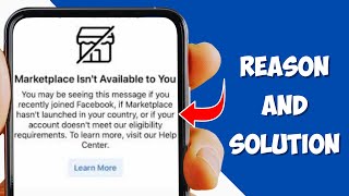 How to Fix Facebook quotMarketplace Isnt Available to Youquot 2024 [upl. by Akinas]