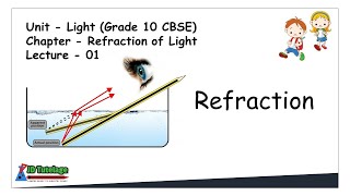 Refraction I 1 I CBSE 10 PHYSICS I Refraction I Bending of Light I Rarer amp Denser Medium [upl. by Turne714]