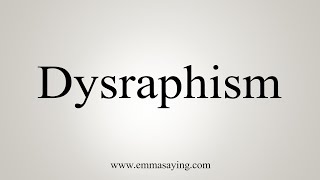 How To Say Dysraphism [upl. by Aisereht]