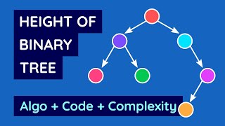 Find Height of a Binary Tree Algo  Code  Complexity [upl. by Dnamron]