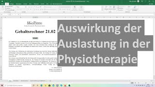 Auswirkung der Auslastung in der Physiotherapie [upl. by Ecadnak]