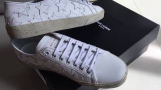 Saint Laurent sneakers with stars Saint Laurent sneakers con estrellas [upl. by Alyehs]