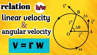 angular velocity  derive v  r w  relation between linear velocity and angular velocity  class 11 [upl. by Airdnaz676]