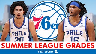 76ers Summer League Grades Ricky Council amp Jeff Dowtin Shine Jared McCain Struggles  76ers News [upl. by Ayikaz]