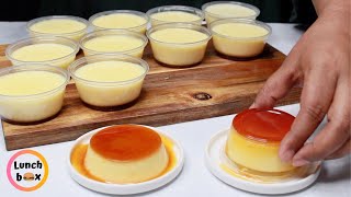 Without Oven 10 minutes 3 ingredient Egg Pudding  Caramel Egg Pudding by Lunch Box [upl. by Dre]