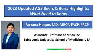 How to Choose Medicine Safely for Elderly Patients  AGS Beers Criteria 2023 Updates [upl. by Aserehc]