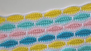 How to Crochet Easy Millstone  Brick Stitch For Blankets [upl. by Gierk]