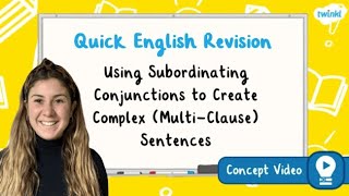 How Do You Use Subordinating Conjunctions  KS2 English Concept for Kids [upl. by Rainie95]