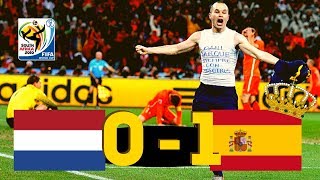 HOLANDA vs ESPAÑA 2010 quotLA FINALquot  Partido Completo MUNDIAL SUDAFRICA SOLO AUDIO [upl. by Zaller]