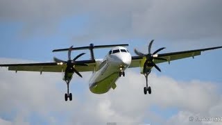 Crosswind landing of a Dash 8Q400 in Berne HD [upl. by Yves606]