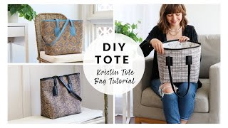 DIY Tote  Kristin Tote Bag Tutorial [upl. by Nies]