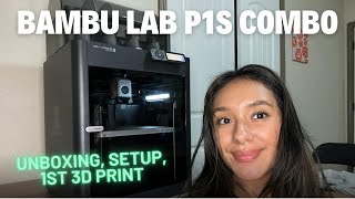 Bambu lab p1s Unboxing Setup 1st 3d Print [upl. by Amann]