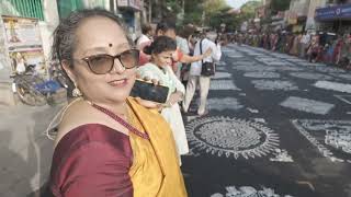 Mylapore kolam festival one of the winners Jayanti maam [upl. by Phonsa]