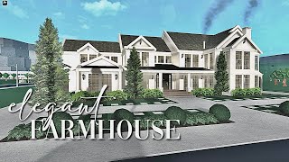 Bloxburg Elegant Modernized Farmhouse  No Large Plot  Large Realistic House Build [upl. by Emmie]