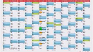 Personnaliser le calendrier annuel 2017 Calenweb avec jours fériés [upl. by Ardnekat]