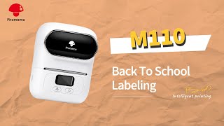 How to Use Phomemo Label Maker M110 Design and Print Labels for Name  Lunch Box  Study File [upl. by Magnum]