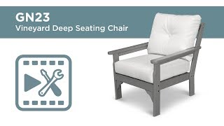 POLYWOOD® GN23  Vineyard Deep Seating Chair Assembly Video [upl. by Rhu316]