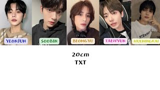 TXT 투모로우바이투게더  20CM  LYRICS COLOR CODED [upl. by Aklam]