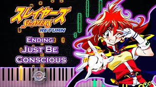 Slayers Return Ending Just Be Conscious Megumi Hayashibara Piano Cover  Synthesia Piano Tutorial [upl. by Davilman924]