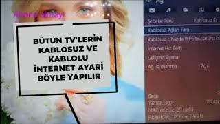 Vestel TELEVİZYON internete nasıl baglanırTv İnternete neden baglanmazinternet tvye nasıl baglanr [upl. by Nrubyar]